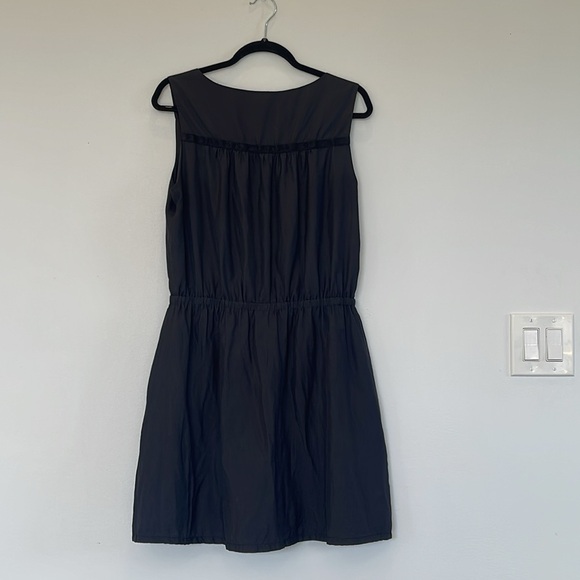 Ann Taylor LOFT Dark Gray Sleeveless A-Line Dress With Zipper Pockets Size 12 - Picture 9 of 10